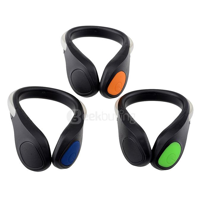 Outdoor Portable Shoes Light Safe LED Wrist Light Lamp Clip - Black + Green