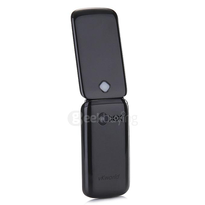 VKworld Diamond Z2 2.4inch TFT Color Display Screen Flip Rotation Cellphone Elder People Mobile Phone - Black