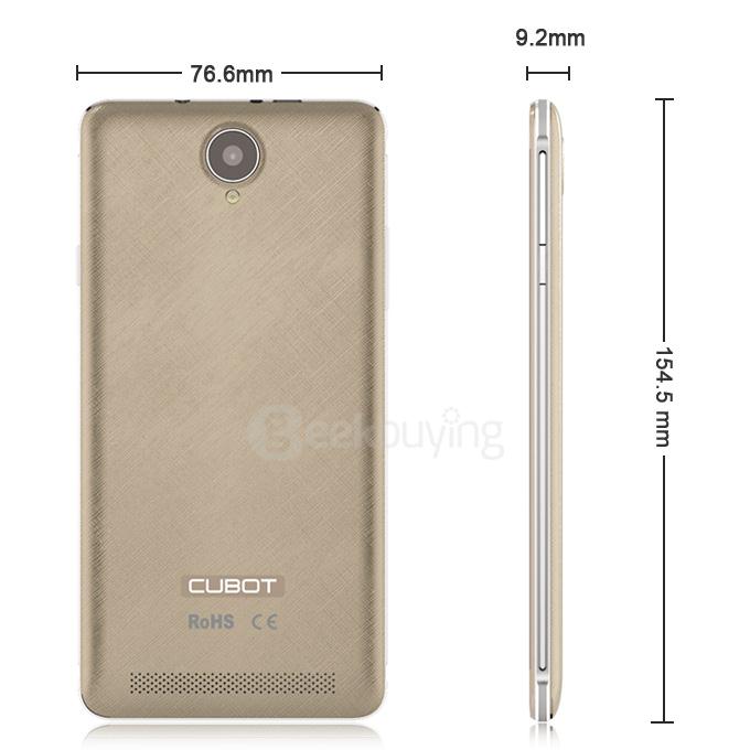 CUBOT H1 5.5inch IPS HD 4G FDD-LTE Android 5.1 2GB 16GB Smartphone 64bit MT6735P Quad Core 5200mAh Battery - Gold