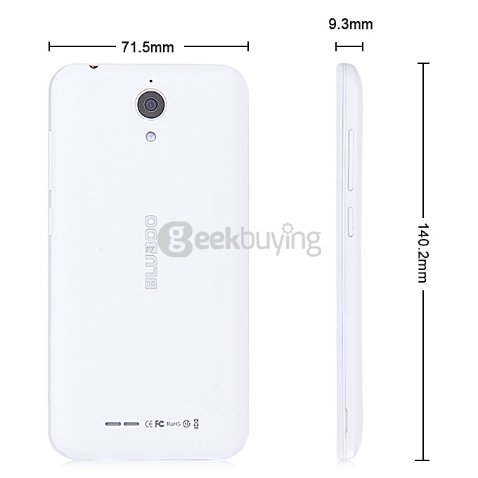 Bluboo Xfire 5.0inch Android 5.1 OS 1GB RAM 8GB ROM Smartphone MT6735M Quad Core 1.0GHz 4G GPS OTG Miracast - White