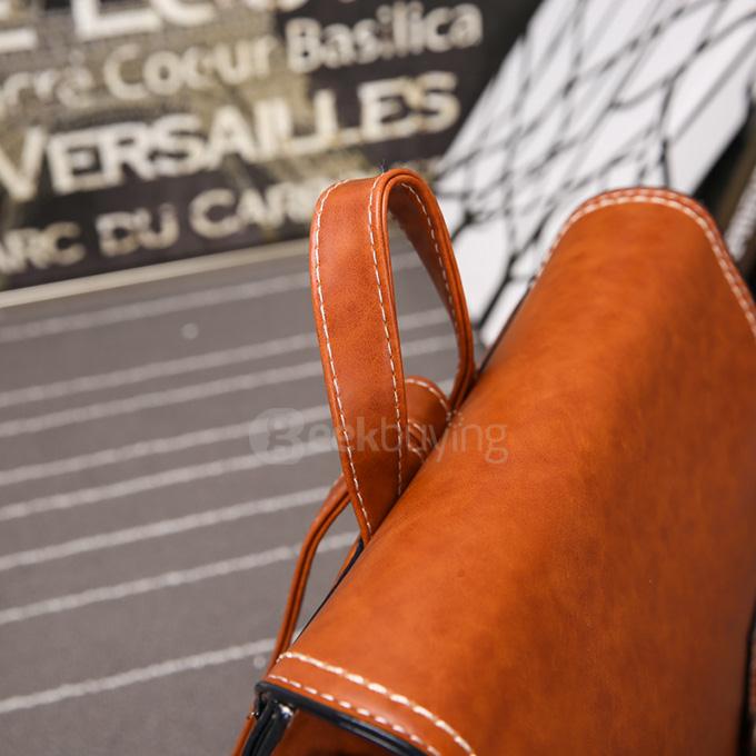 Taoleyu Retro Shoulder Bag Fashionable College Style Lady Bag Backpack - Cinnamon