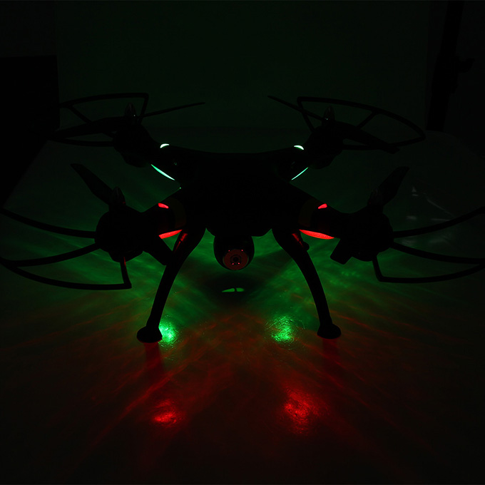 Syma X8C Venture Quadcopter 2MP HD Camera Headless Mode RTF 2.4G RC 6 Axis Gyro 3D Flip Fly - Black