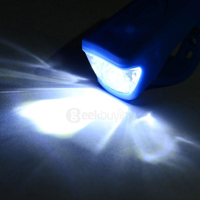 Waterproof Leadbike A50 USB Rechargeable 2-LED 2-Mode White Light Bike Headlight - White