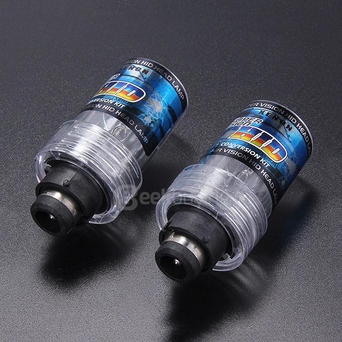 12000K 35W D2S Car HID Brilliant Blue Xenon Headlight Light Lamp Bulbs - Black + White ( One Pair )
