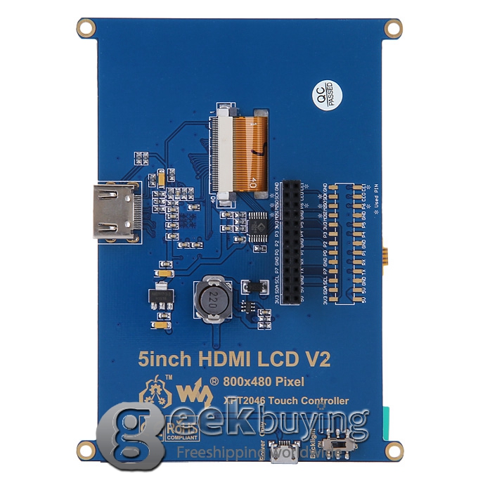 5 inch HDMI LCD (A) 800x480 High Resolution for Raspberry Pi 2 Model B / Raspberry Pi Model B / B+ / A+