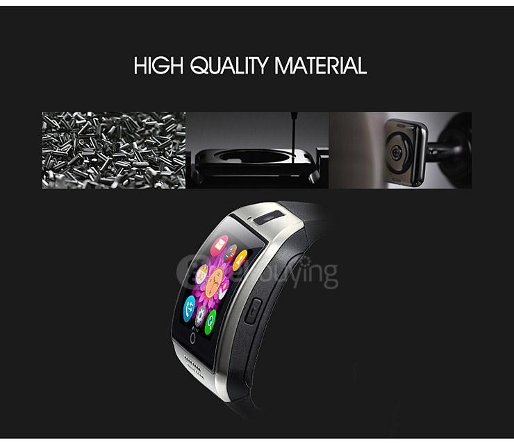 Q18 MTK6260A 1.3MP Camera TF Card and SIM Card Slot NFC Bluetooth 3.0 Smartwatch Smart Phone for Android and IOS - Black