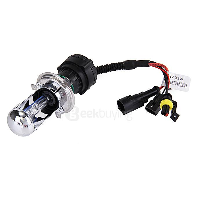 4300K H4-3 35W 12V DC230 Xenon HID Kit Car Headlight Slim Ballast Xenon Bulb White light - Black ( One Pair)