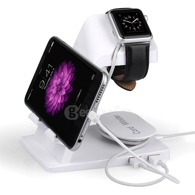 Itian A16 Charging Dock Station Holder for Apple iPhone / iWatch / iPad - White