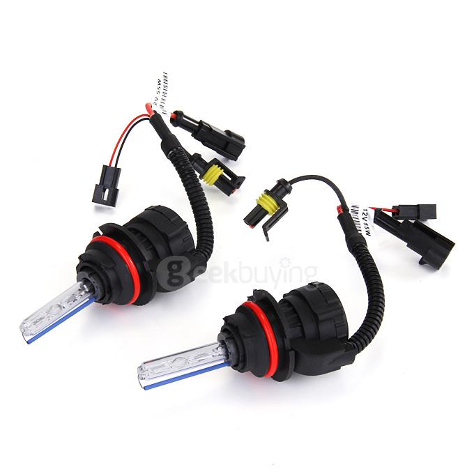 12000K Car 9004/9007-3 55W HID Xenon Headlight Light Lamp Bulb Replacement - Black + White ( One Pair )