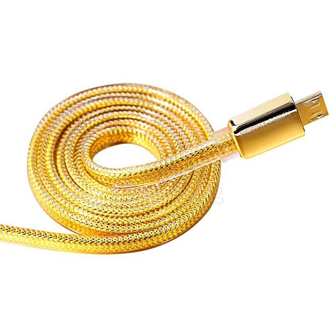 Original REMAX Fast Speed Micro USB Data Cable 1M for Android Phones - Golden