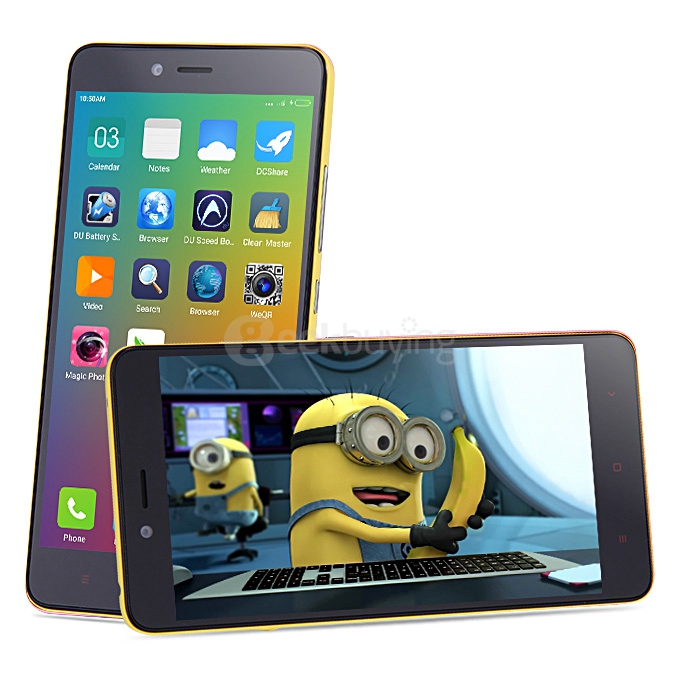 Xiaomi Redmi Note 2 Standard 4G Smartphone 5.5 Inch FHD Screen 2GB 16GB 64bit Helio X10 Octa Core 3060mAh 13.0MP - Yellow