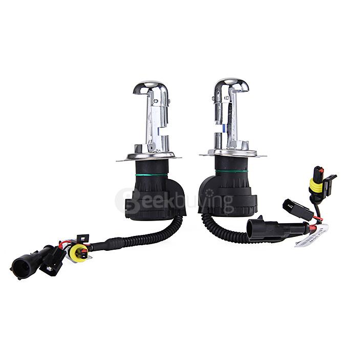 12000K H4-3 35W 12V DC230 Xenon HID Kit Car Headlight Slim Ballast Xenon Bulb White light - Black ( One Pair)