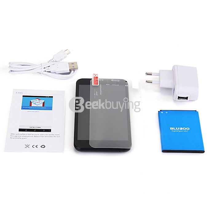 Bluboo Xfire 5.0inch Android 5.1 OS 1GB RAM 8GB ROM Smartphone MT6735M Quad Core 1.0GHz 4G GPS OTG Miracast - Black