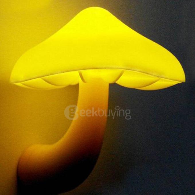 Mini Mushroom Wall Night Light Light-controlled Bedroom Lamp