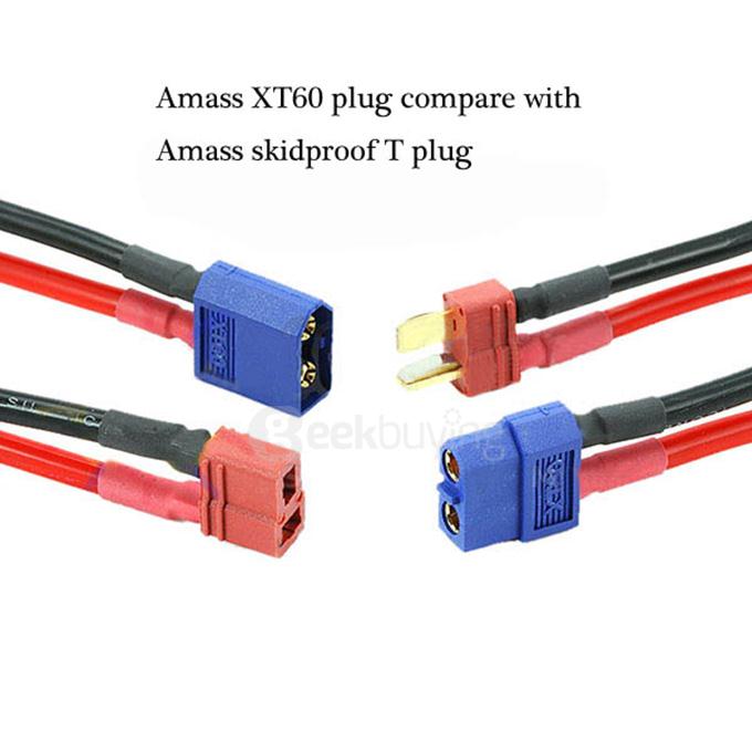 Amass XT60 Male/Female Bullet Connector Plugs For RC Lipo Battery - Blue