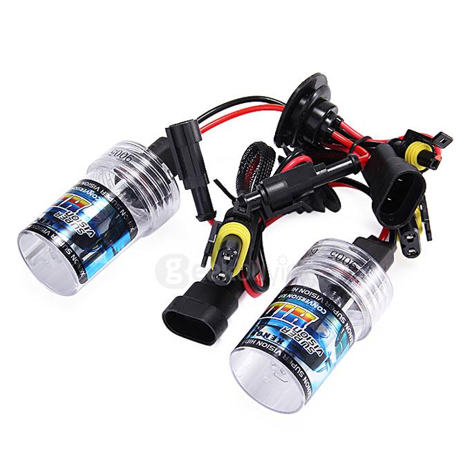 12000K Car 9005 35W HID Xenon Headlight Light Lamp Bulb Replacement - Black + White ( One Pair )
