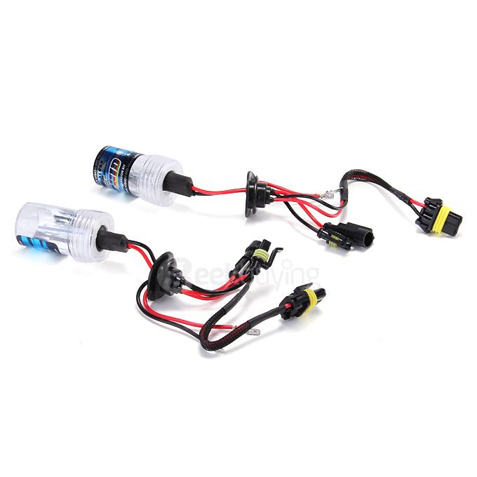 8000K Car H1 55W HID Xenon Headlight Light Lamp Bulb Replacement - Black + White ( One Pair )