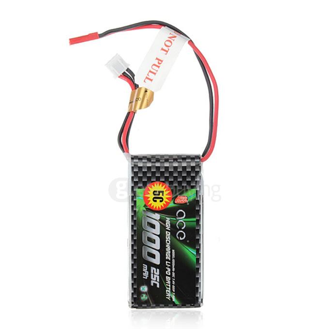 ACE High Quality 1000mAh 7.4V 25C Lipo Battery with T Plug