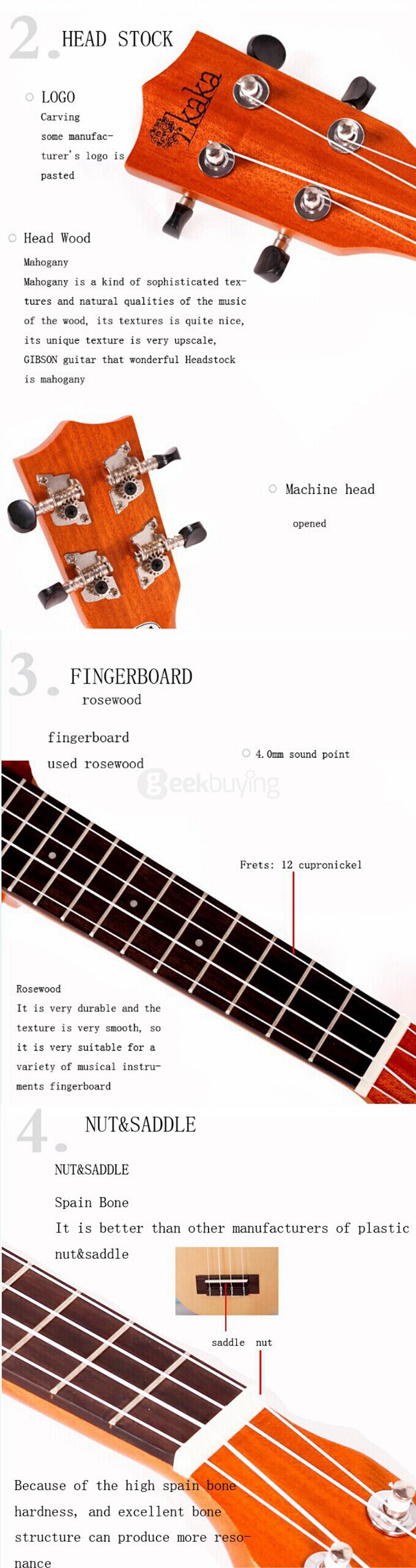 Kaka KU-MINI01 17 Inch Mini Soprano Sapele Ukulele Handcraft Wood Children Mini Guitar 4 Aquila Strings