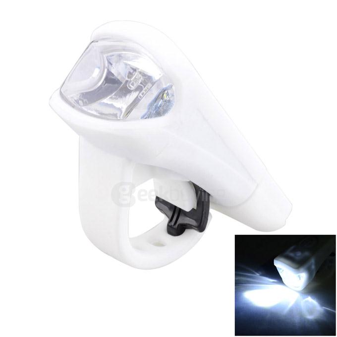 Waterproof Leadbike A50 USB Rechargeable 2-LED 2-Mode White Light Bike Headlight - White