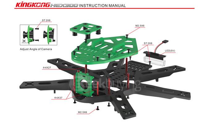 Kingkong SK HEX300 Hexacopter With LED PCB Frame Kit Mixed Material