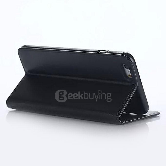Protective Leather Case Back Case With Holder/Card Slots/Wallet For Apple iPhone 6s Plus 5.5inch - Black