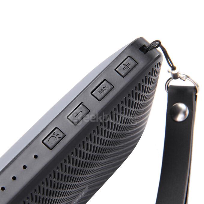 TG02 2800mA Power Bank Handsfree Stereo Wireless Bluetooth 3.0 Speaker TF FM Torchlight - Black