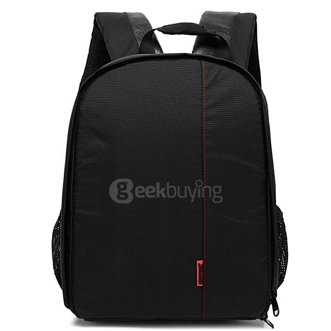 MA031 YKK zipper camera bag SLR camera bag Multifunctional backpack - Black + Red