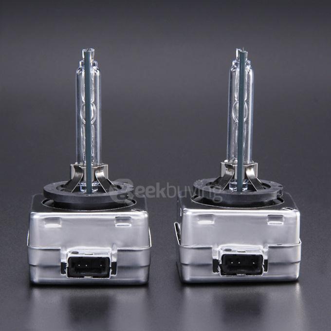 5000K 35W D3S Car HID Warm white Xenon Headlight Light Lamp Bulbs - Black + White (One Pair)