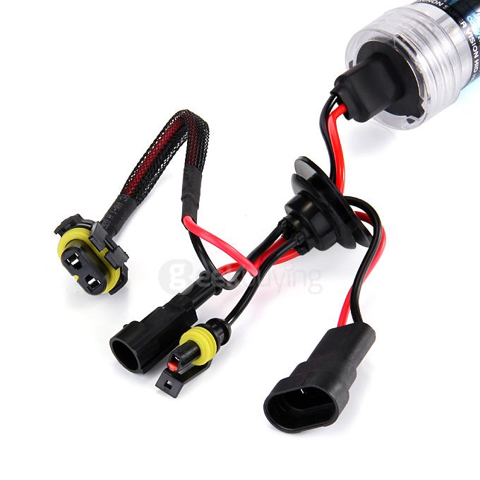 8000K 9005 55W 12V Xenon HID Kit Car Headlight Slim Ballast Xenon Bulb - Black + White