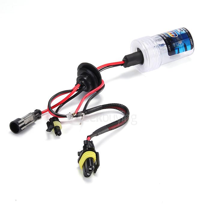 8000K Car H1 55W HID Xenon Headlight Light Lamp Bulb Replacement - Black + White ( One Pair )