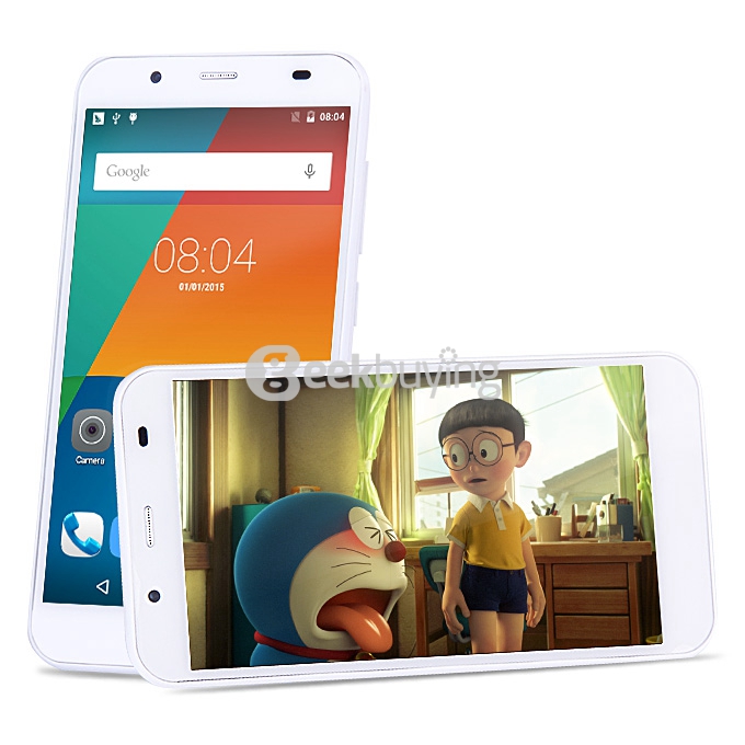 Bluboo Xfire 5.0inch Android 5.1 OS 1GB RAM 8GB ROM Smartphone MT6735M Quad Core 1.0GHz 4G GPS OTG Miracast - White