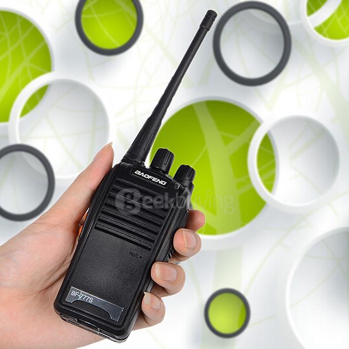BAOFENG BF-777S 400~470MHz 2 Way Radio Walkie Talkie EU Plug 5W 16CH UHF Interphone Transceiver Handheld Intercom - Black