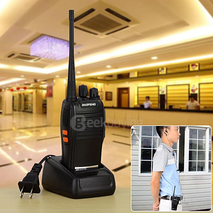 BAOFENG BF-777S 400~470MHz 2 Way Radio Walkie Talkie US Plug 5W 16CH UHF Interphone Transceiver Handheld Intercom - Black