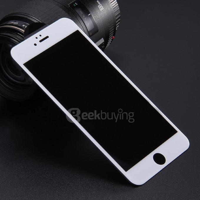 Makibes 3D Curved Surface Toughened Glass 0.33mm Screen Protector Film Cover Arc Edge For iPhone 6 Plus 5.5 inch-White