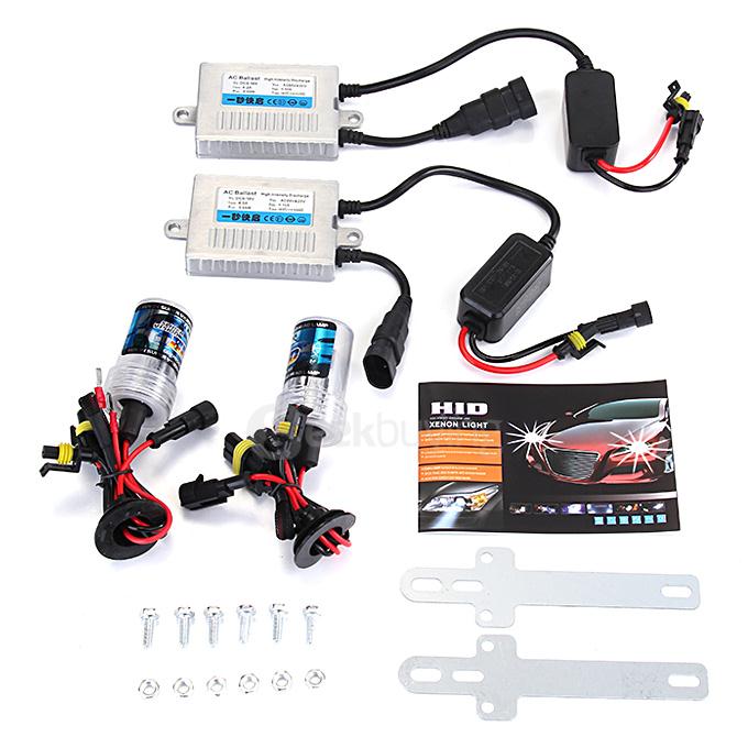10000K H1 55W 12V Xenon HID Kit Car Headlight Xenon Bulb Slim Ballast - Black + Silver