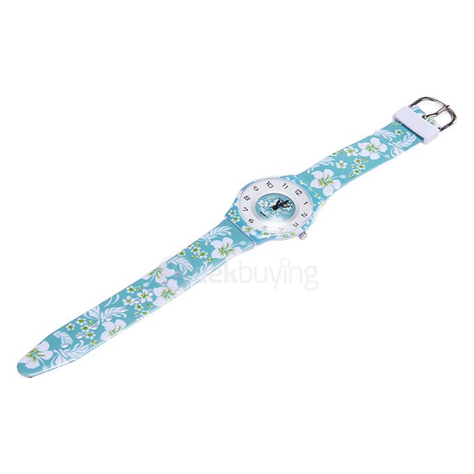 Willis 9918 Orchid Designs Ultra-thin Waterproof Children Watch - Light Blue
