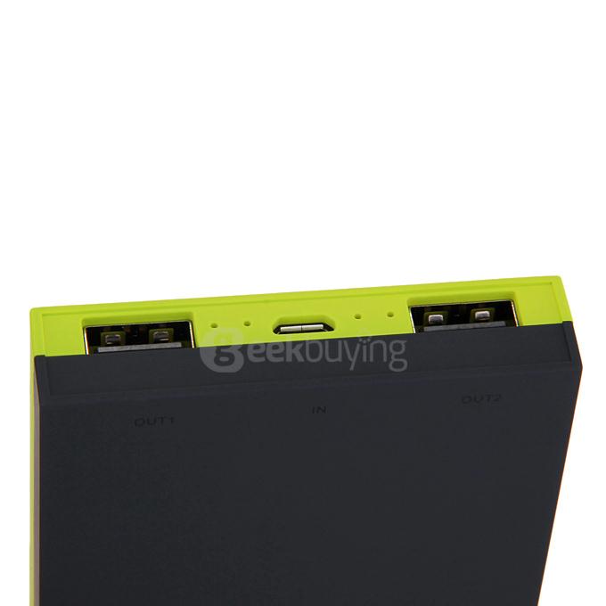 Buocker T40 13000mAh Portable Mobile Power Bank DC5V 1A / 2.1A For Smartphone PSP PDA iPod MP3/4/5 Camera - Black&Green