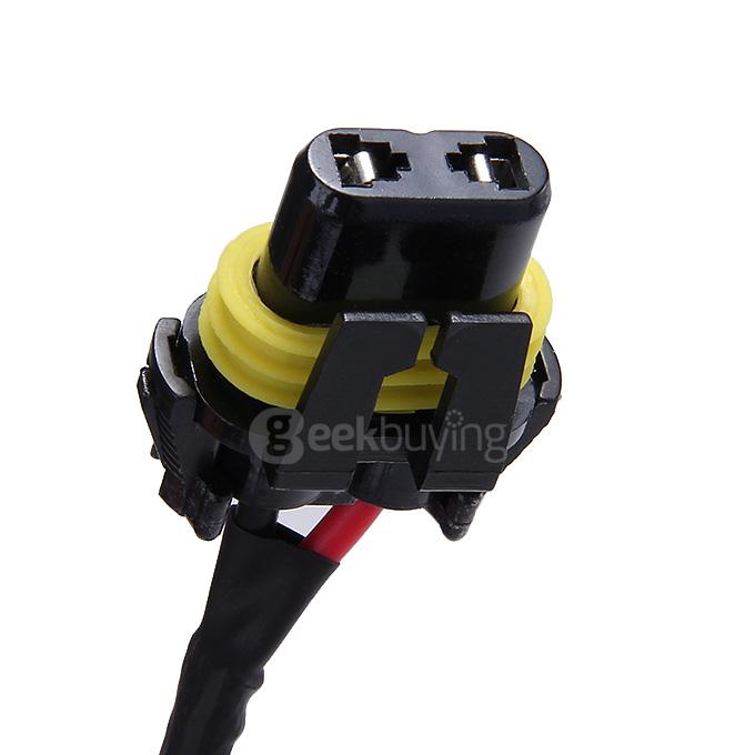 6000K Car H10 35W HID Xenon Headlight Light Lamp Bulb Replacement - Black + White ( One Pair )