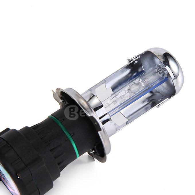 6000K Car H4-3 55W HID Xenon Headlight Light Lamp Bulb Replacement - Black + White ( One Pair )