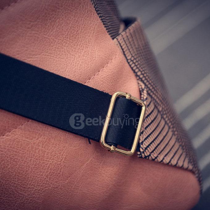 TL641 Lady Simple Rivet Shoulder Bag Leisure Travel Backpack - Pink
