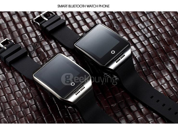 Q18 MTK6260A 1.3MP Camera TF Card and SIM Card Slot NFC Bluetooth 3.0 Smartwatch Smart Phone for Android and IOS - Black