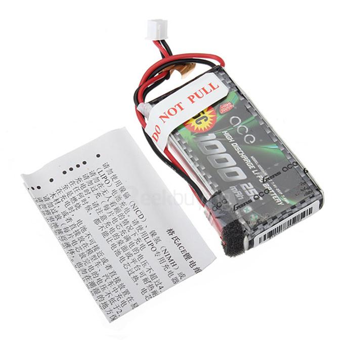 ACE High Quality 1000mAh 7.4V 25C Lipo Battery with T Plug