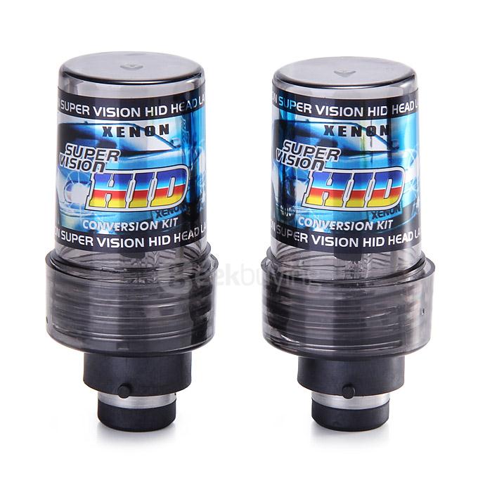 5000K 35W D4R Car HID Pure white Xenon Headlight Light Lamp Bulbs - Black + White ( One Pair )