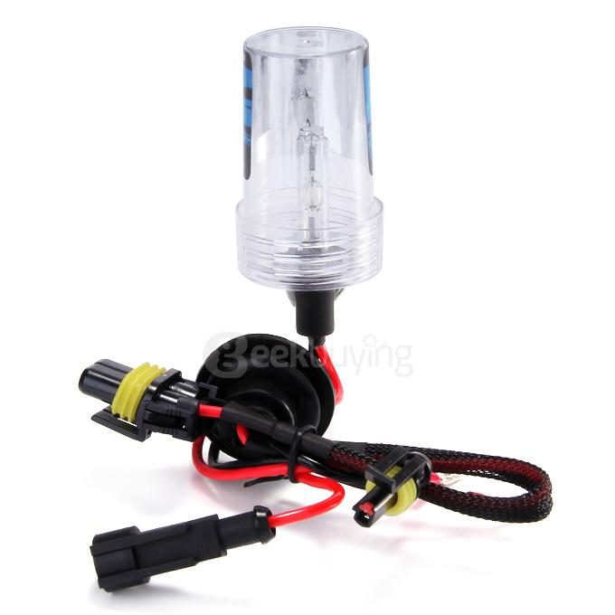 10000K Car H3 35W HID Xenon Headlight Light Lamp Bulb Replacement - Black + White ( One Pair )