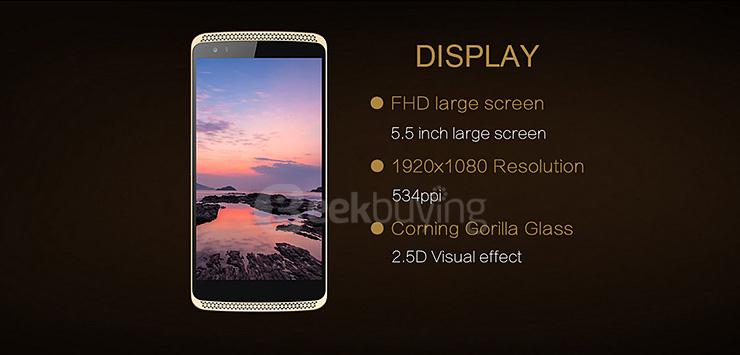 ZTE Axon 2.5D 5.5inch Android 5.0 3GB 32GB Smartphone Snapdragon 810 13MP + 2MP Dual Rear Cameras Gorilla Glass 3 NFC Touch ID - Golden
