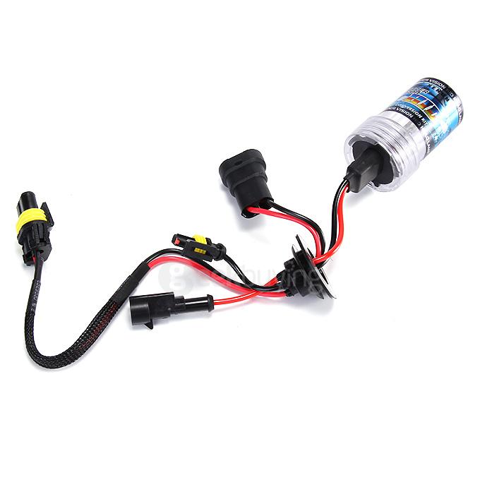 6000K Car H10 35W HID Xenon Headlight Light Lamp Bulb Replacement - Black + White ( One Pair )