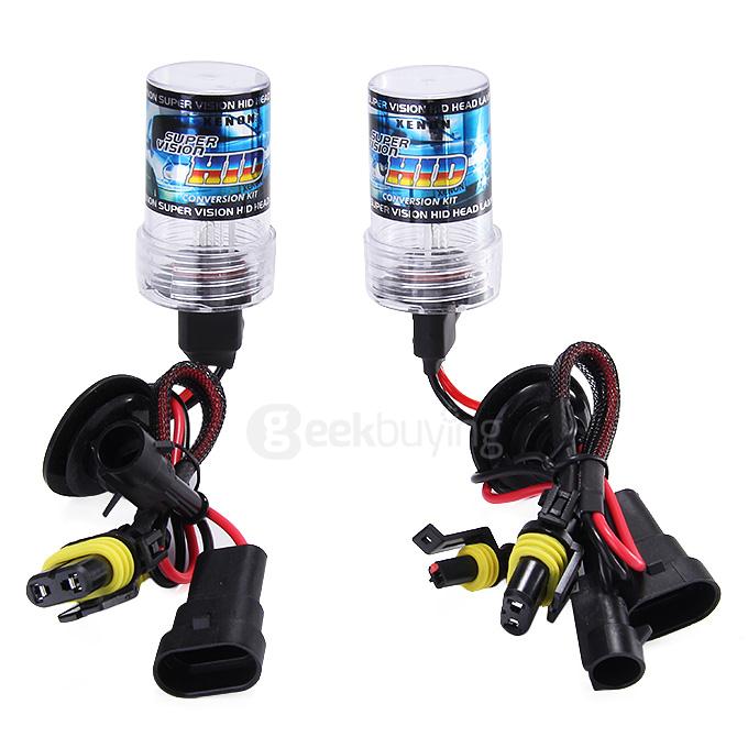 6000K Car H10 35W HID Xenon Headlight Light Lamp Bulb Replacement - Black + White ( One Pair )
