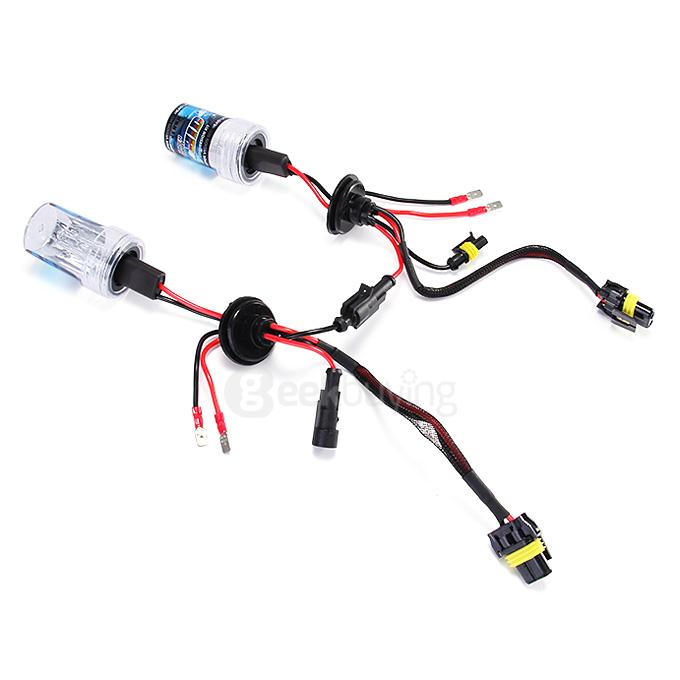 8000K Car H7 35W HID Xenon Headlight Light Lamp Bulb Replacement - Black + White ( One Pair )