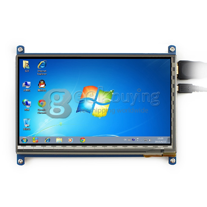 7 Inch Capacitive Touch Screen LCD HDMI 800x480 For Raspberry Pi/BB BLACK/PC/Various Systems